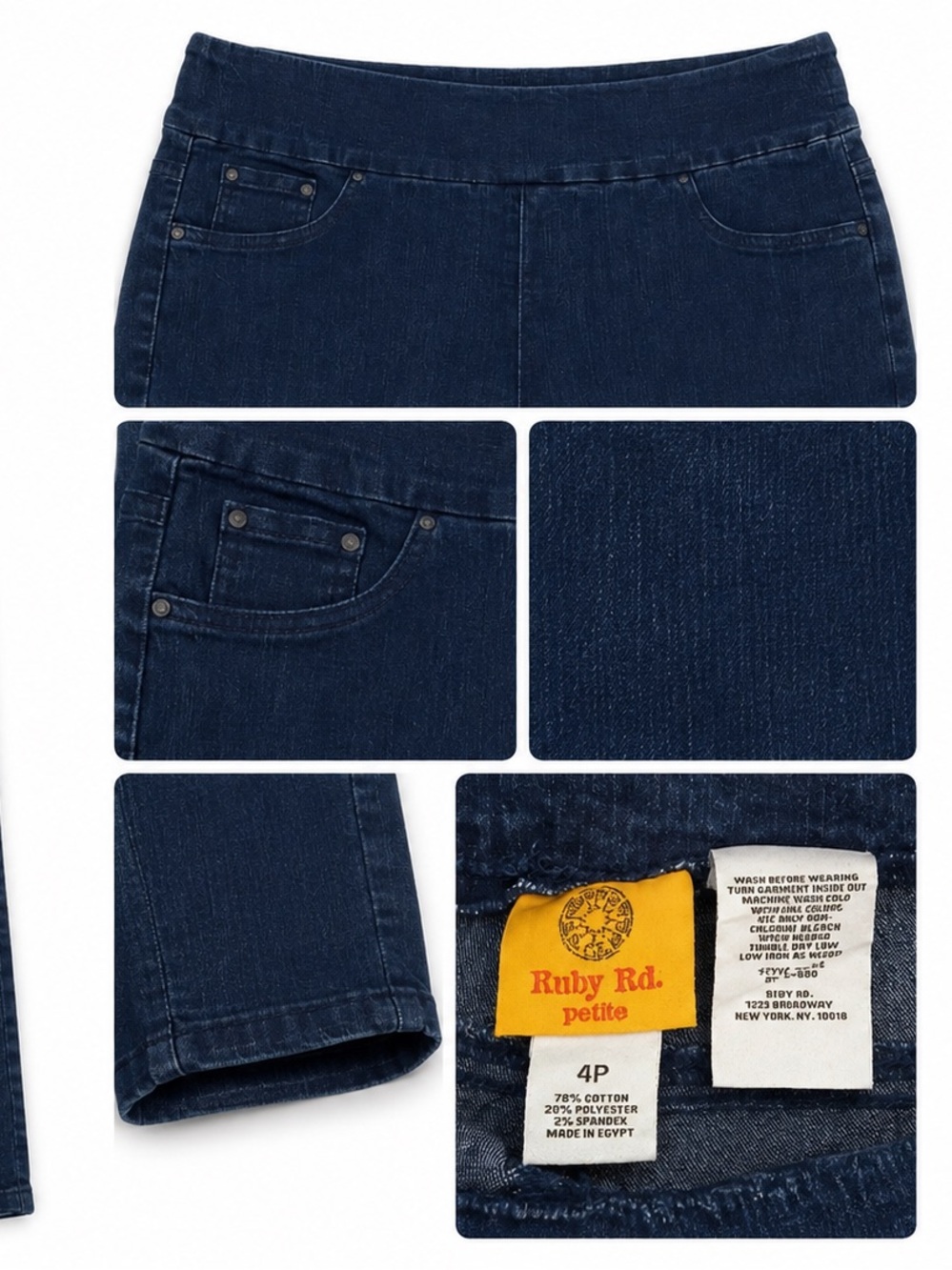 Ruby Rd. Dark Blue Women’s Stretch Jeans 4P
